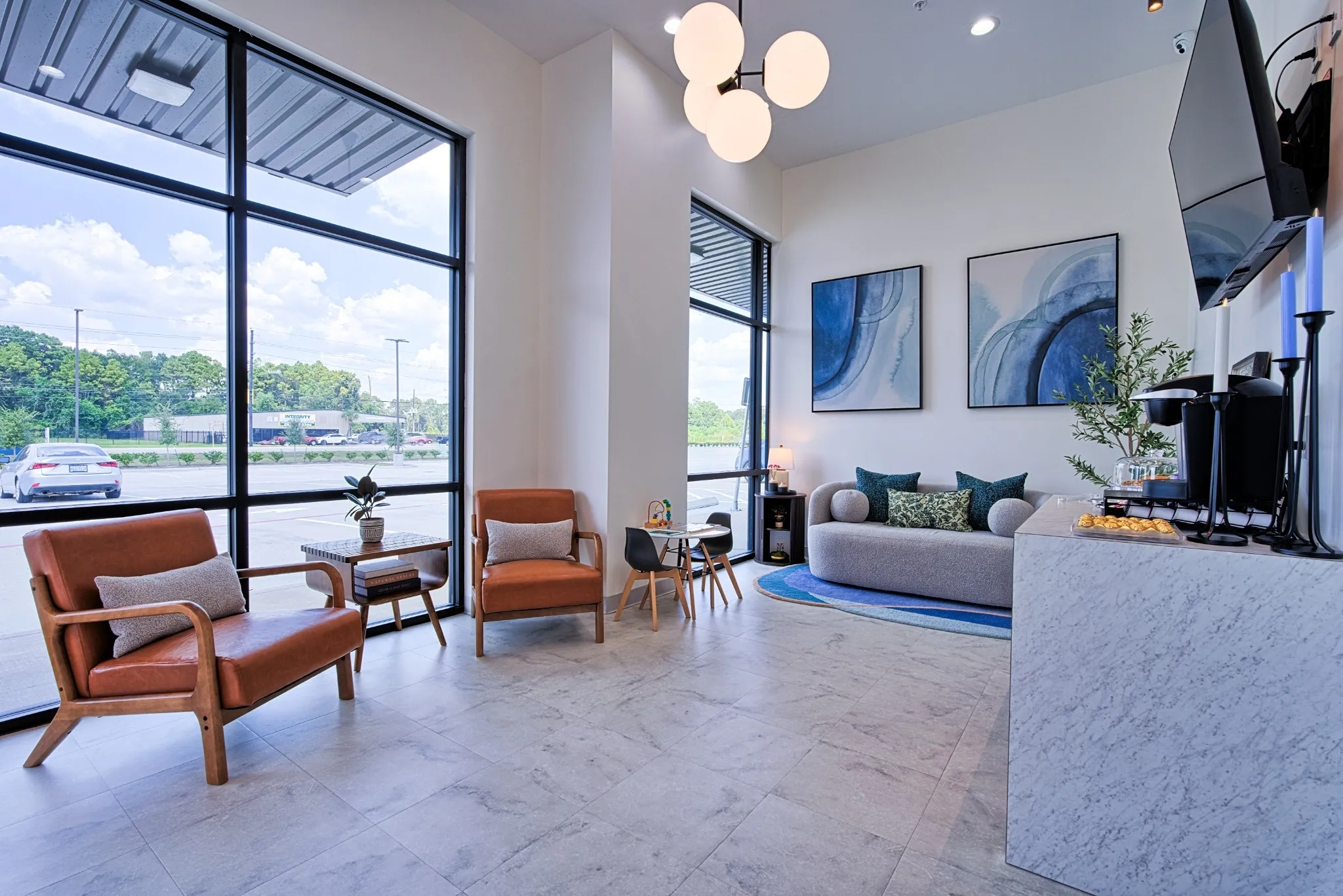 Warm Reception Area